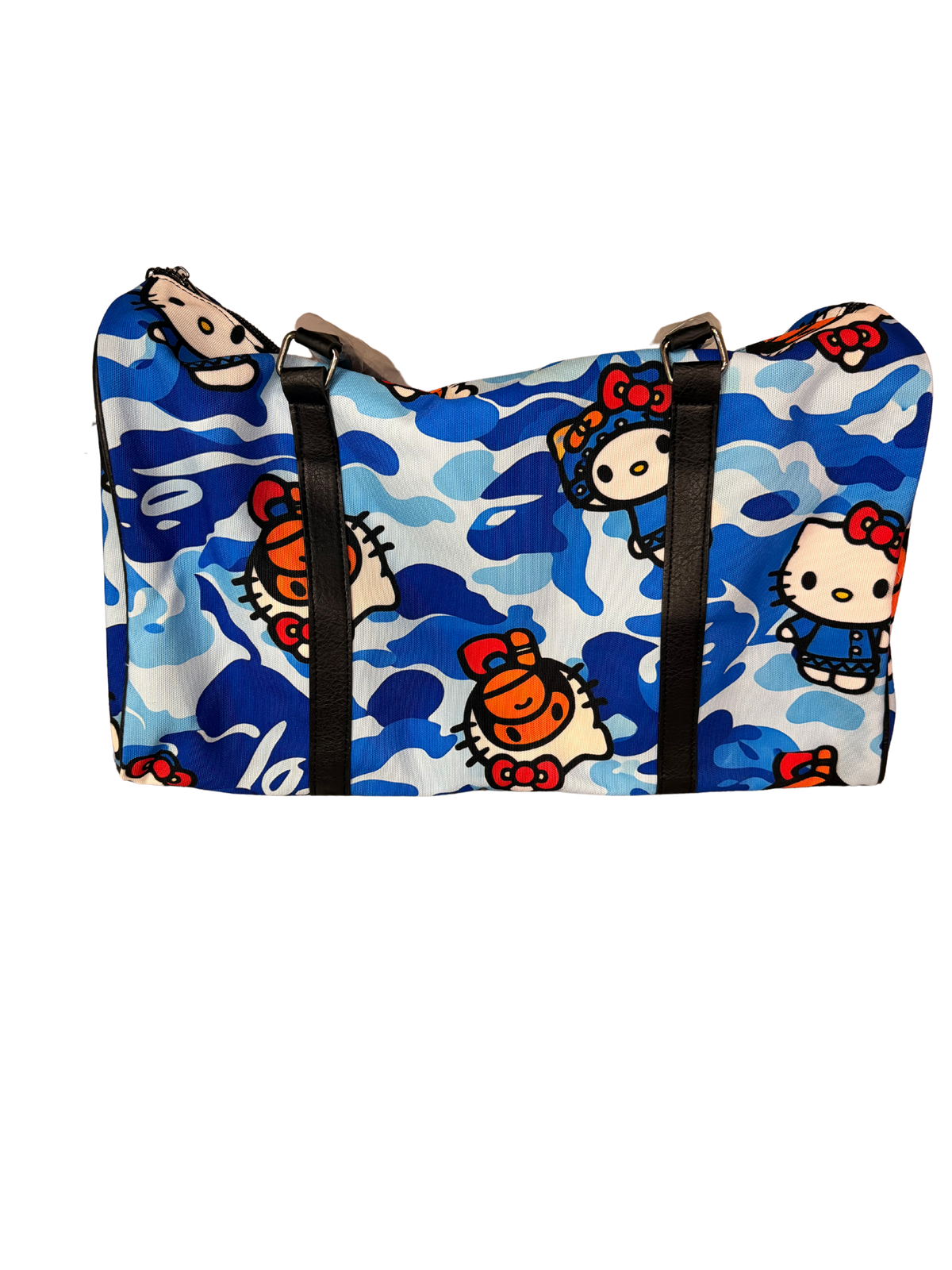 Blue Hello Kitty Bape Duffel Carry